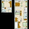 Arabba - Marmolada - Residencia Campolongo . Arabba - Apartamento 5 piezas  8-10 personas 80 m²: 
